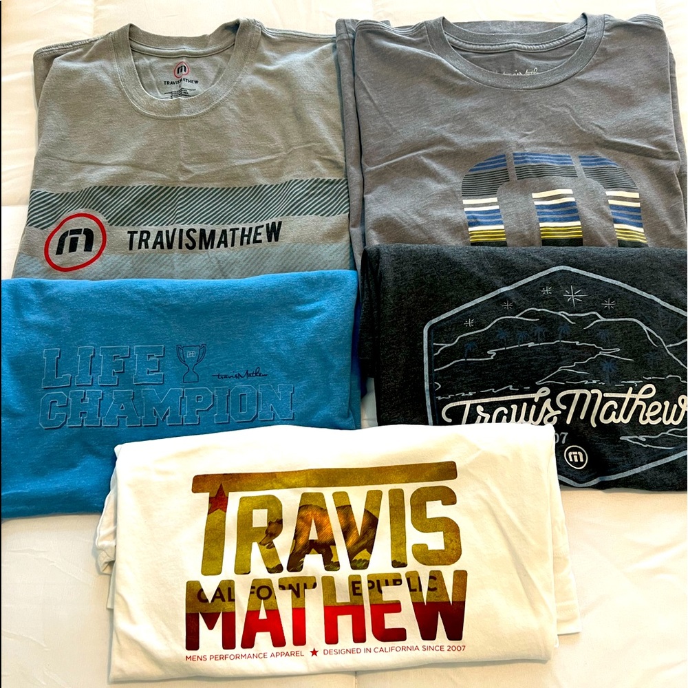 5 Travis Mathew Shirts